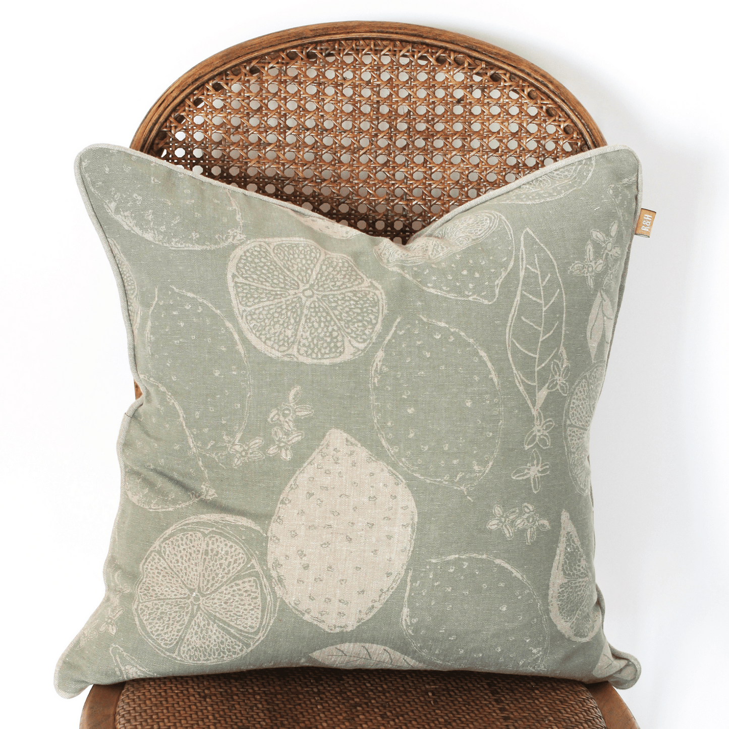 Lemon Marmalade Cushion Sage 45x45