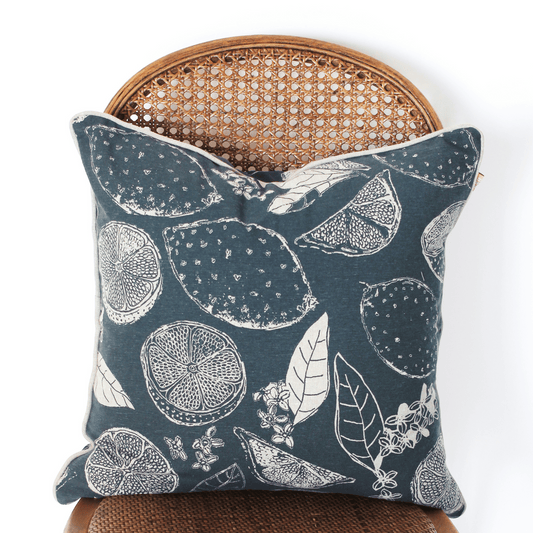 Lemon Marmalade Cushion Dk Slate 45x45