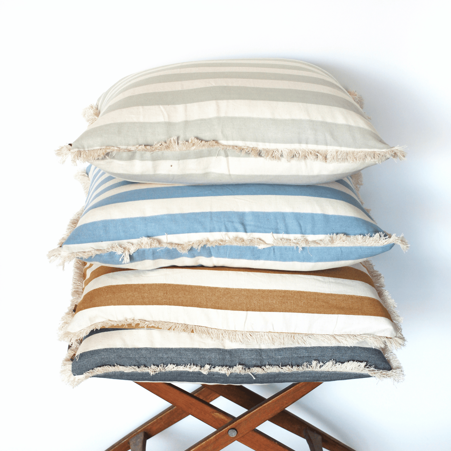 Bold Stripe Cushion Sage 60x60