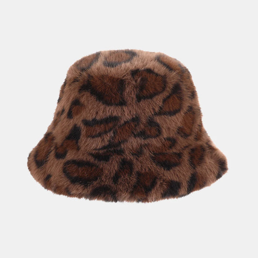 Animal Print Bucket Hat - Brown