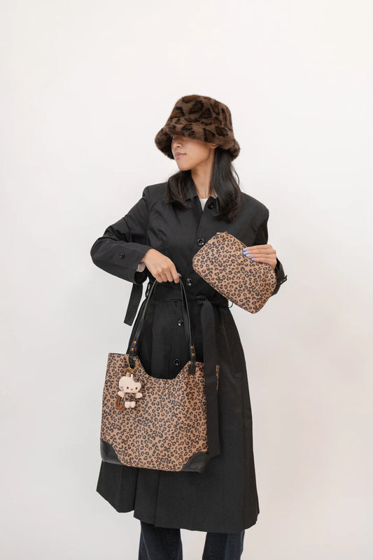 Animal Print Bucket Hat - Brown