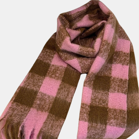 Veira Scarf - Rosewood Blush Plaid