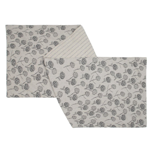 Artichoke Table Runner Charcoal