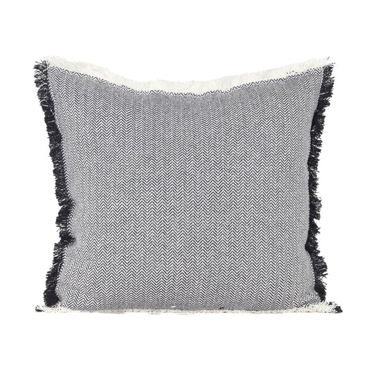 Heavy Herringbone Cushion Dark Slate 60x60