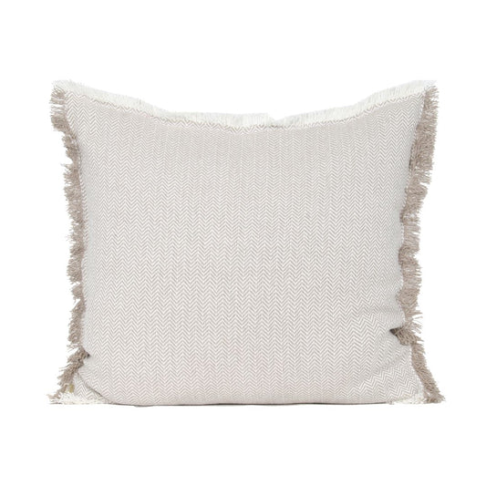 Heavy Herringbone Cushion Taupe 60x60