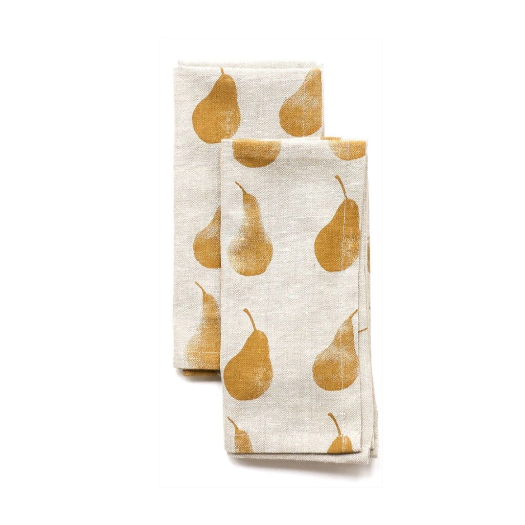 PEAR NAPKIN S/4 MUSTARD