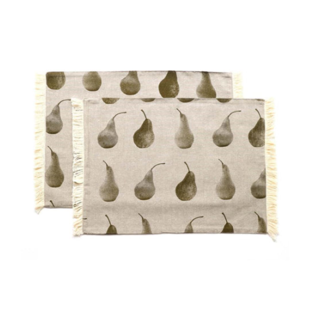 PEAR PLACEMAT S/4 KHAKI