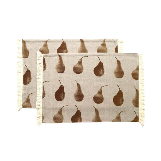 PEAR PLACEMAT S/4 EARTH