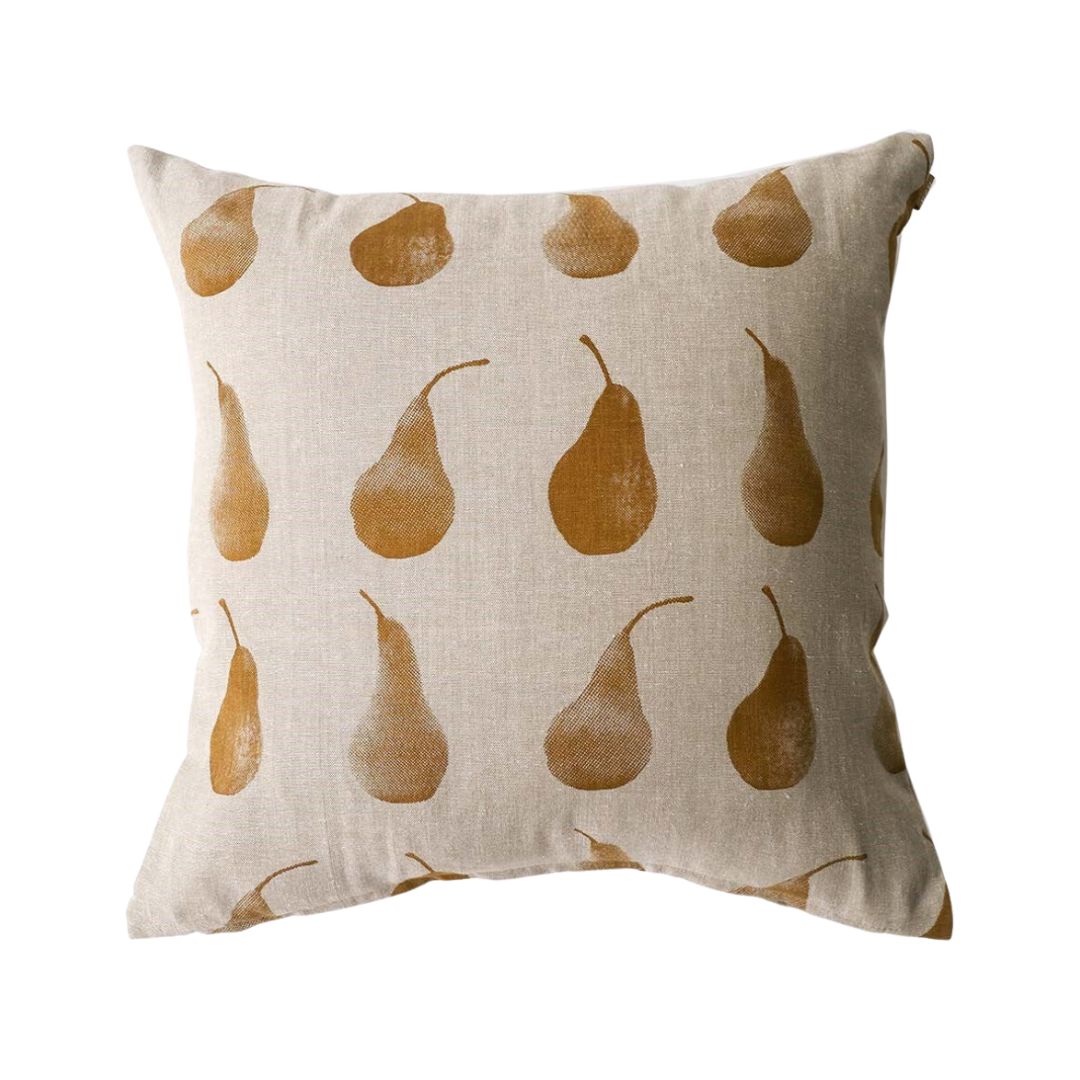 PEAR CUSHION CVR 45x45cm MUSTARD