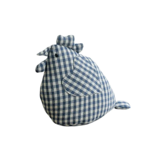 HENRIETTA GINGHAM DOORSTOP BLUEBERRY