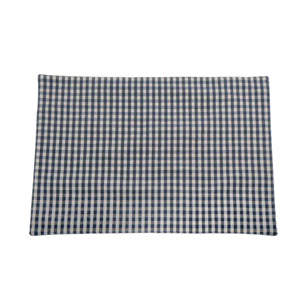 GINGHAM PLACEMAT BLUEBERRY S/4