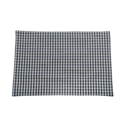GINGHAM PLACEMAT BLUEBERRY S/4