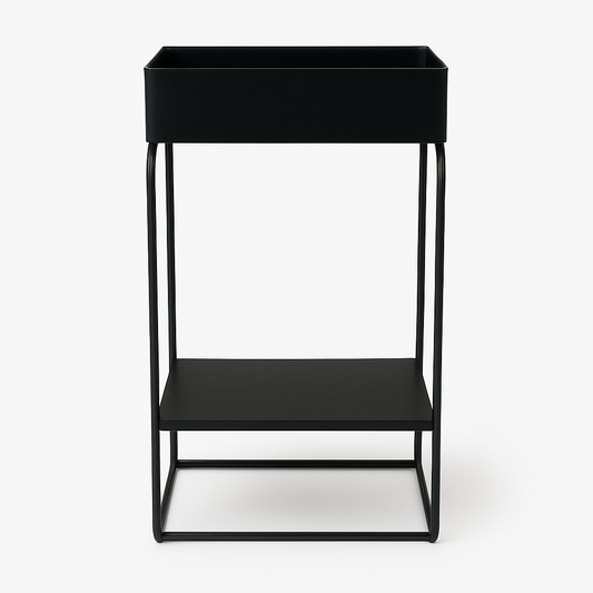 Metal Planter Square - Black
