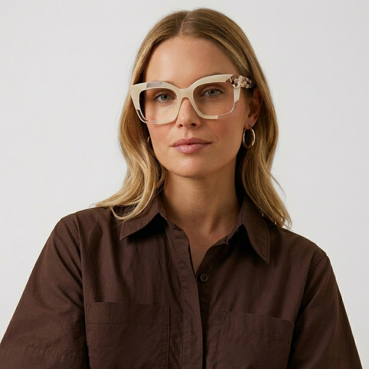 Tara Reading Glasses Acetate - White Tort