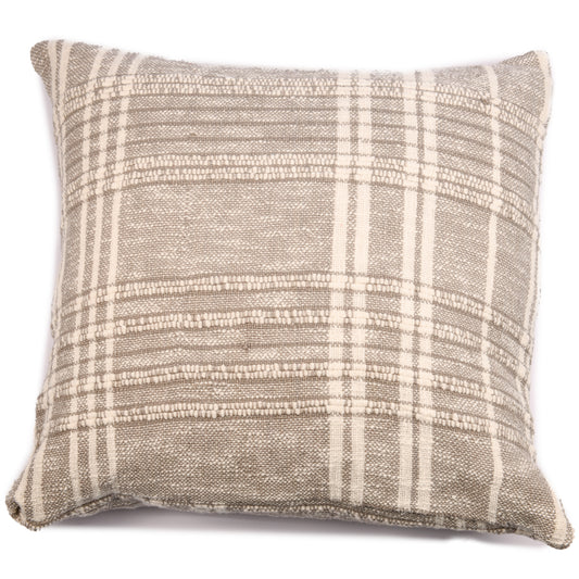 Heavy Check Cushion Ash 60x60cm
