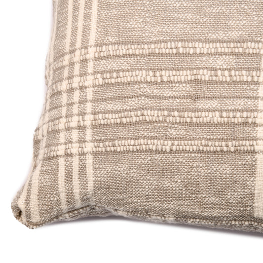 Heavy Check Cushion Ash 60x60cm