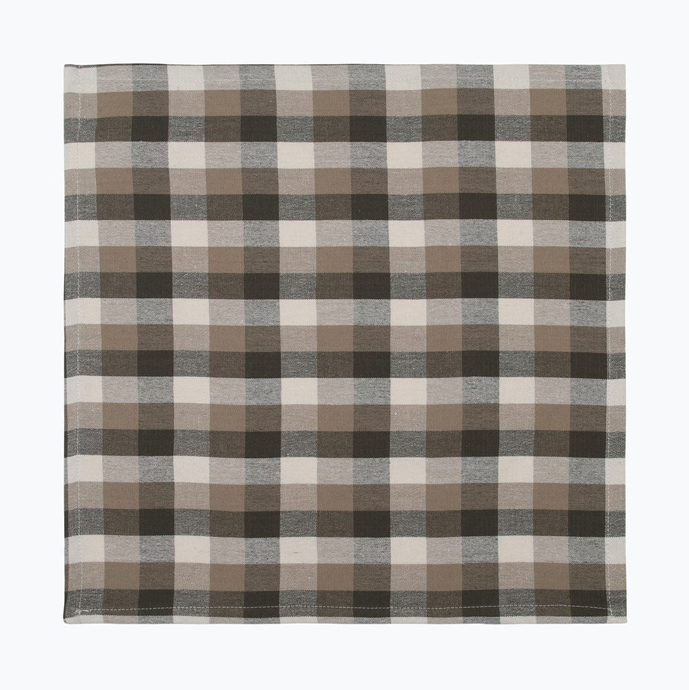 Giant Check Napkin S/4 Olive-PREORDER