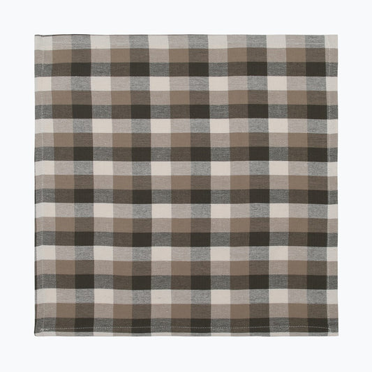 Giant Check Napkin S/4 Olive