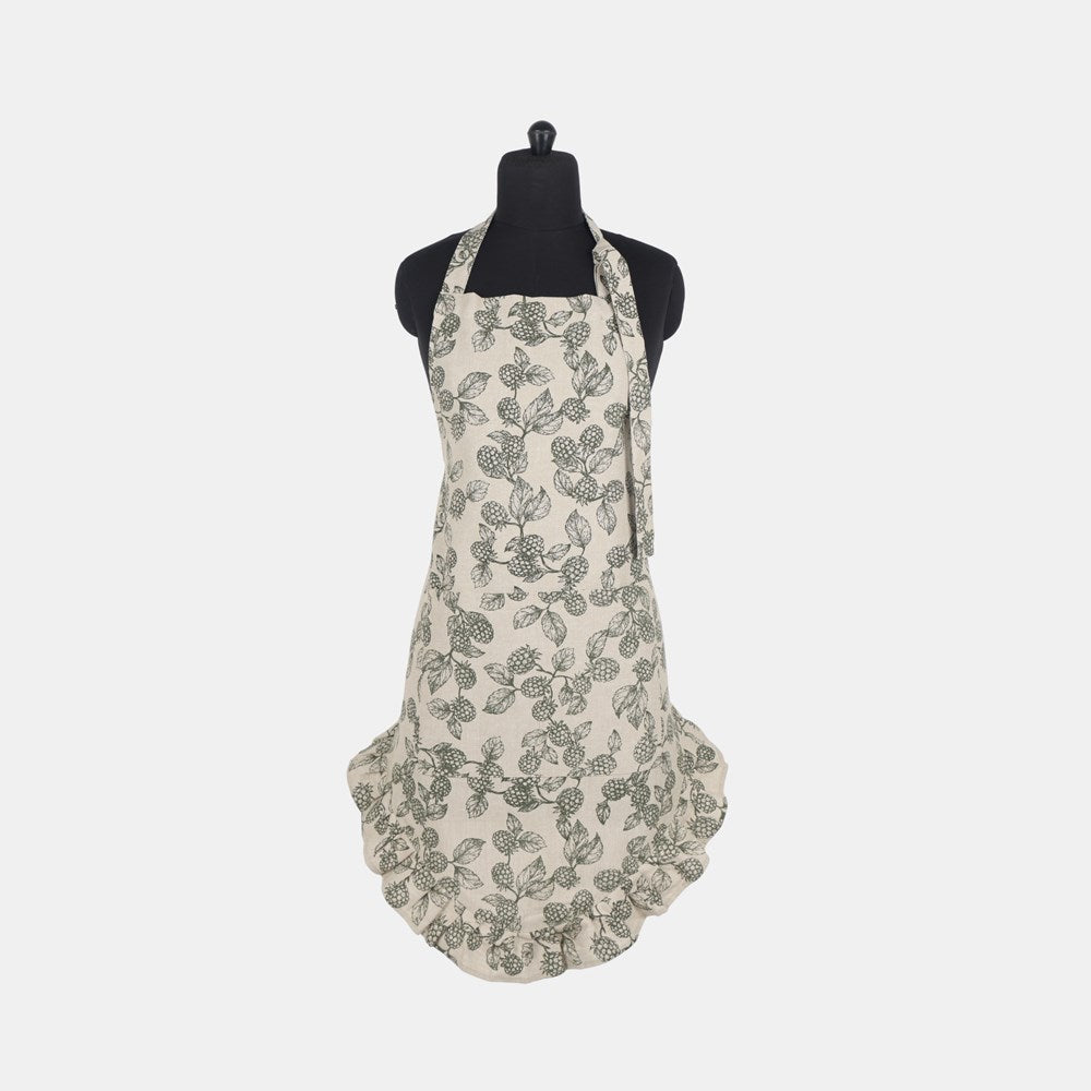 BERRY & BUG APRON OLIVE