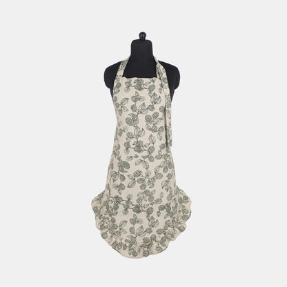 BERRY & BUG APRON OLIVE