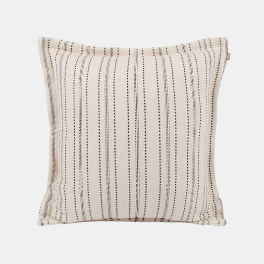 BERRY & BUG TEXTURED STRIPE CUSHION RED