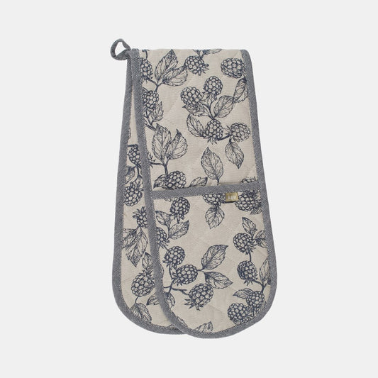 BERRY & BUG DOUBLE OVEN GLOVE BLUE