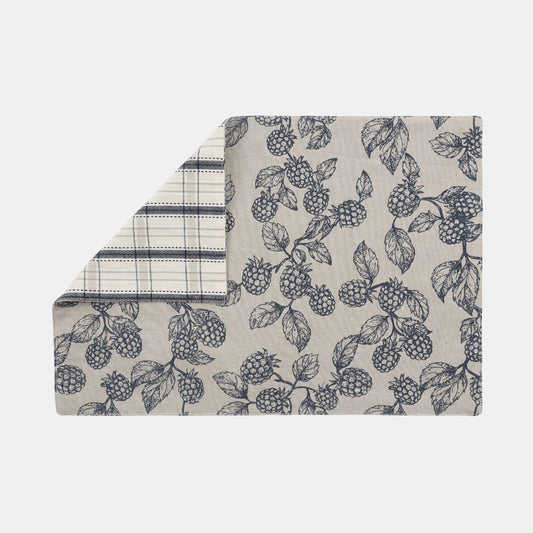 BERRY REVERSABLE PLACEMAT BLUE - S4