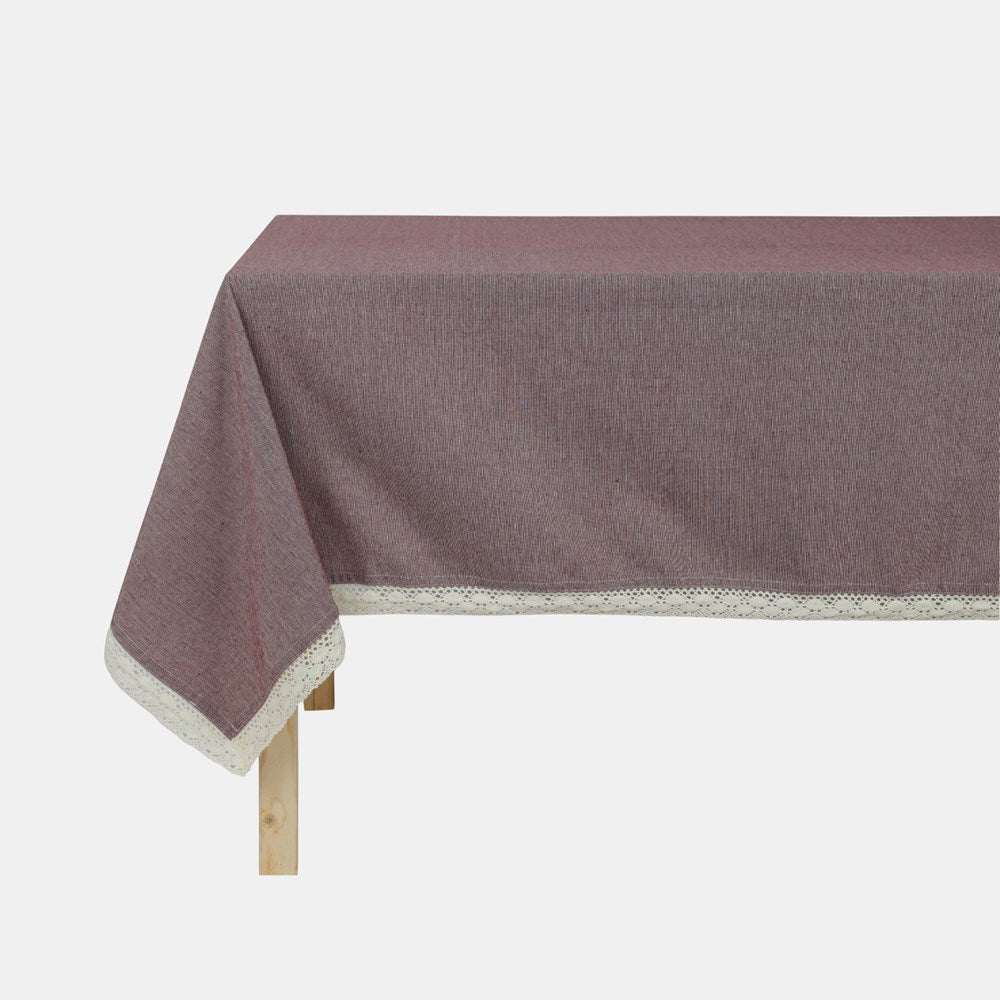 BERRY & BUG THIN STRIPE TABLE CLOTH RED