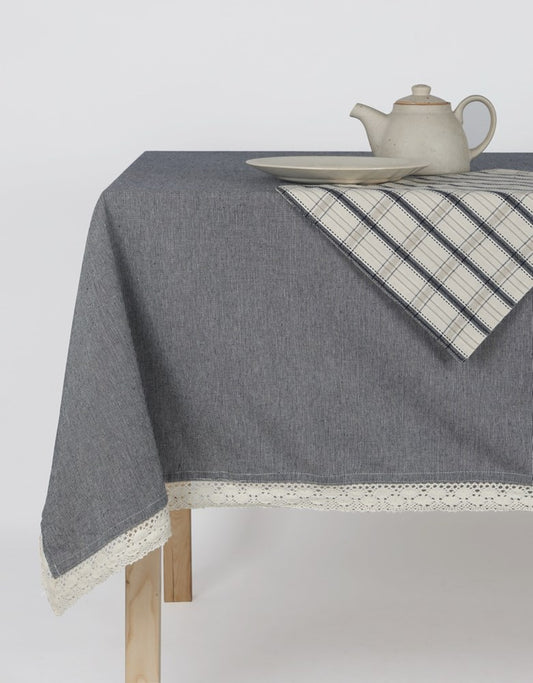 BERRY & BUG THIN STRIPE TABLE CLOTH BLUE