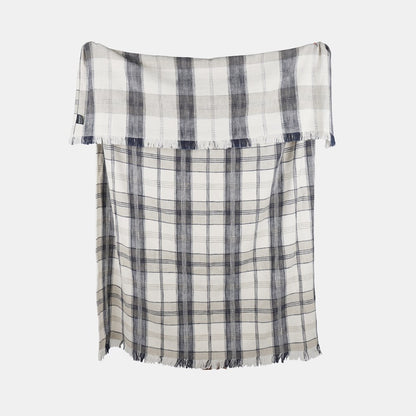 BERRY & BUG CHECKD TEXTURED THROW BLUE