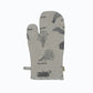 Herb Print Sgl Oven Glove Charcoal