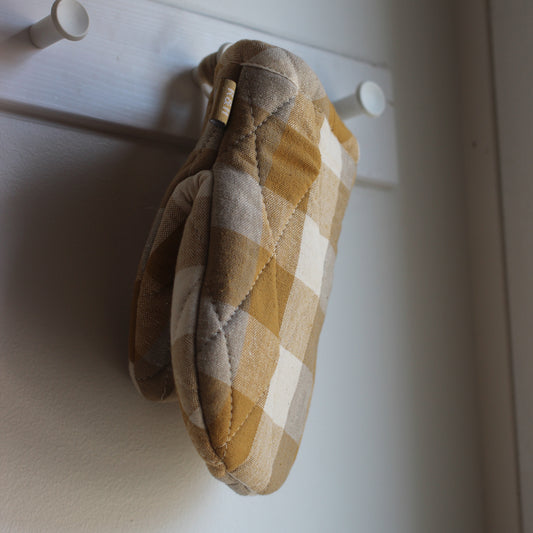 Double Check Short Oven Glove Yellow Sunset