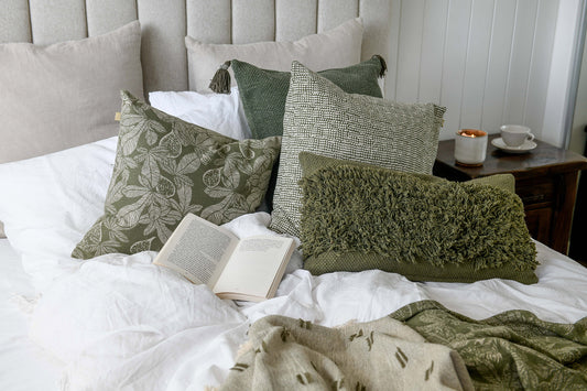 Shag Cushion Burnt Olive