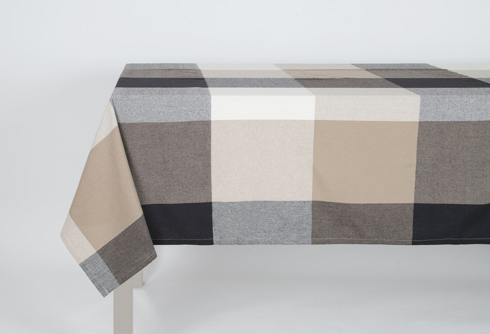 Giant Check Tablecloth Black – Saffron Inc