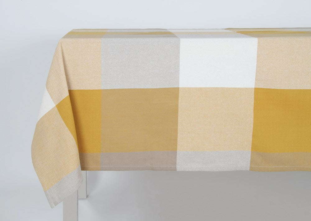 Giant Check Tablecloth Mustard