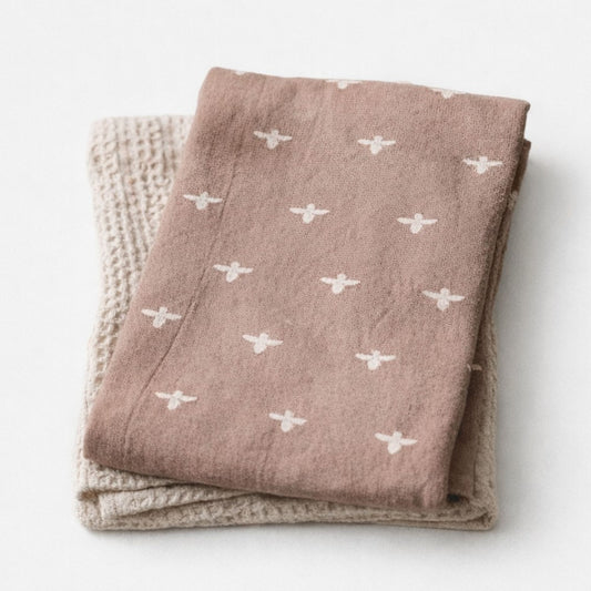 Everyday Range Tea Towel Pack of 2 - Salmon Pink