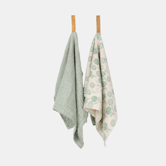 Everyday Range Tea Towel Pack of 2 - Aqua Strom