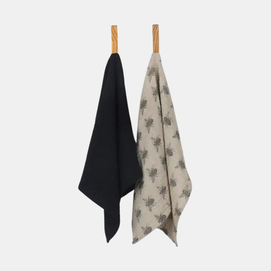 Everyday Range Tea Towel Pack of 2 - Charcoal