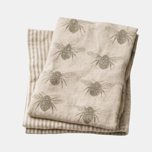 Everyday Range Tea Towel Pack of 2 - Olive Green