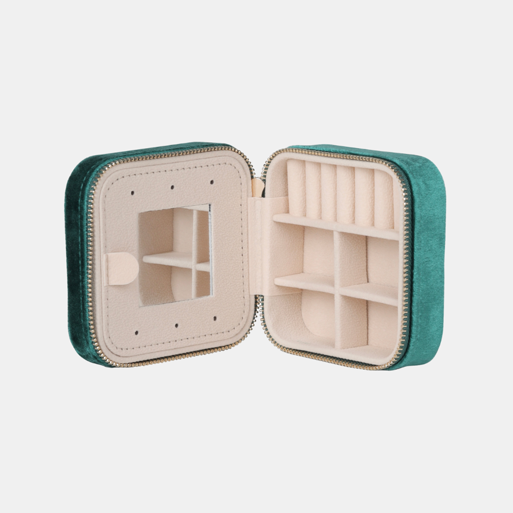 Brydie Sq Jewellery Box - Emerald