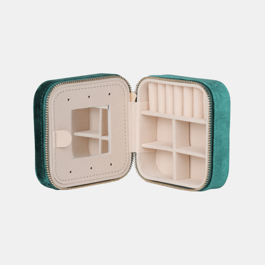 Brydie Sq Jewellery Box - Emerald