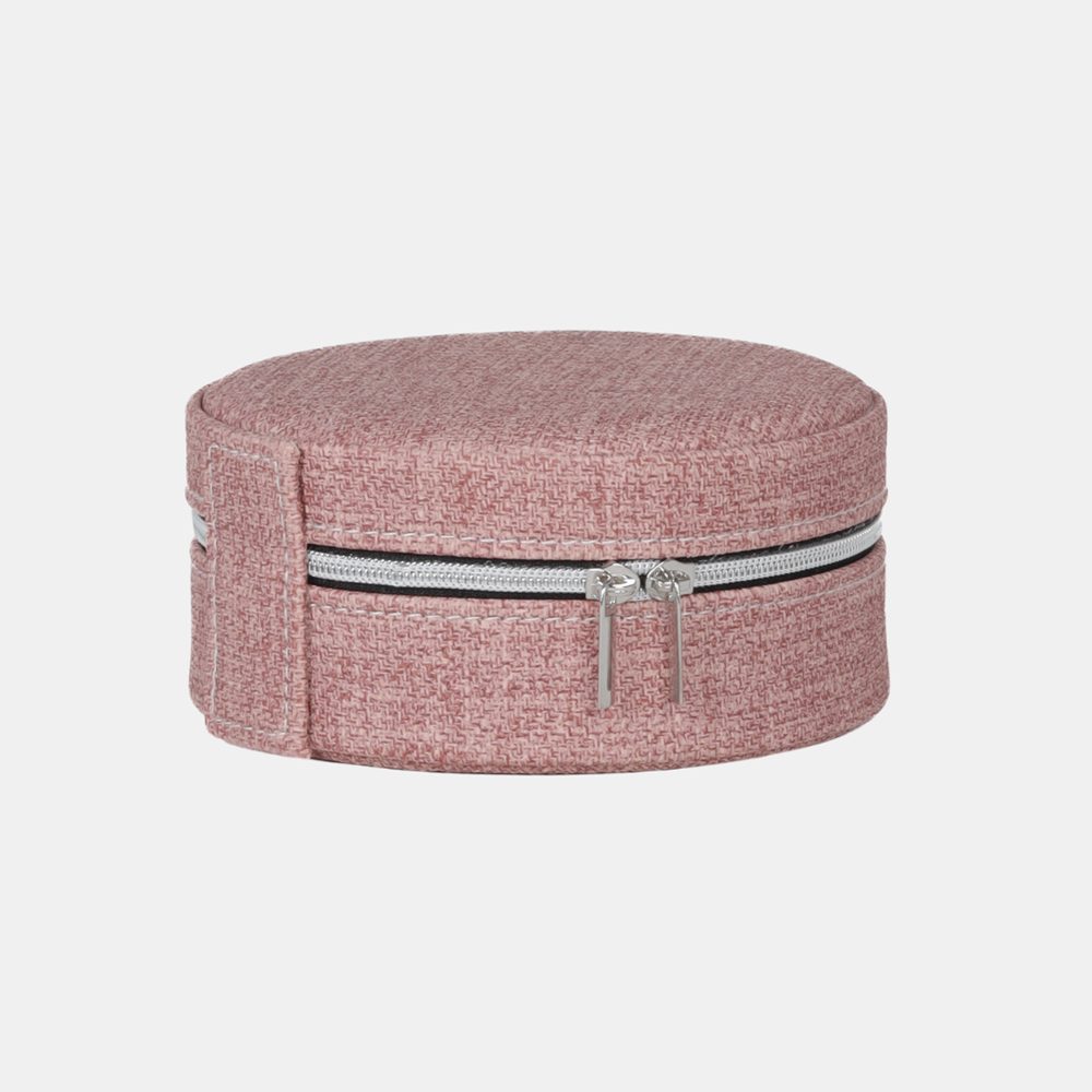 Sofia Rnd Jewellery Box - Dk Pink