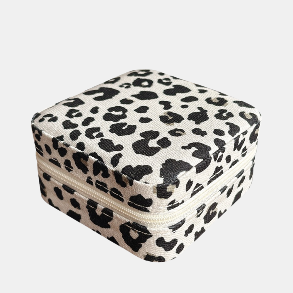 Estelle Jewellery Box - Leopard White
