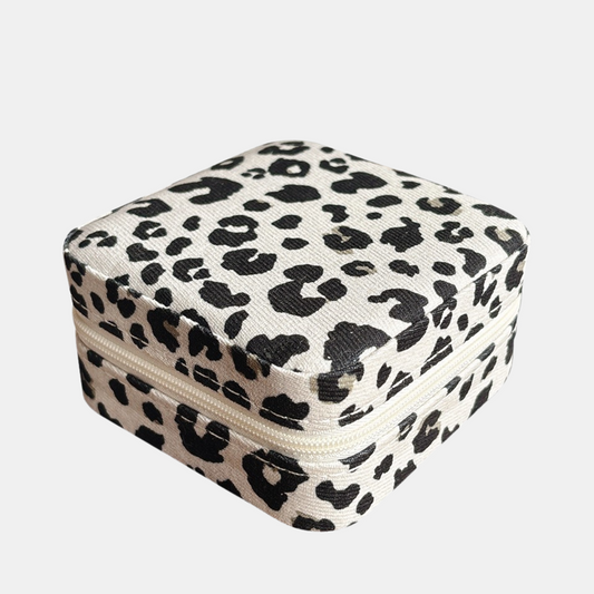 Estelle Jewellery Box - Leopard White