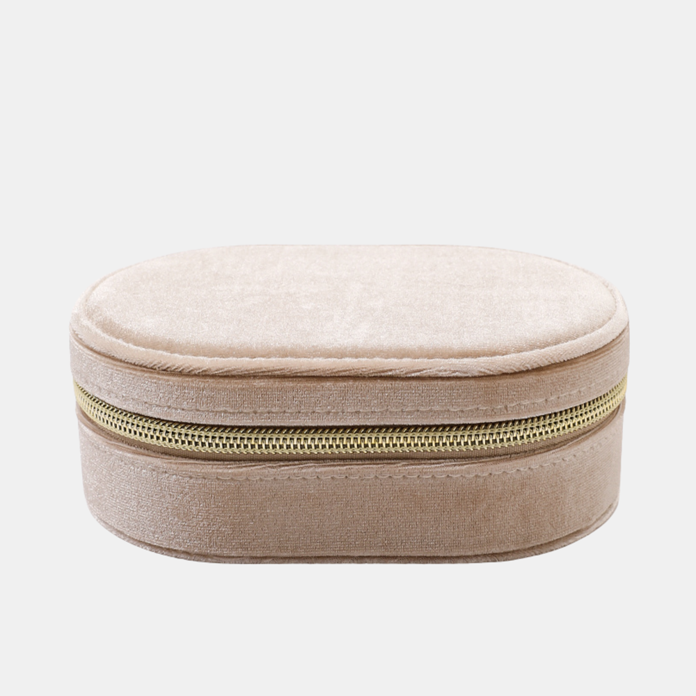 Sorrel Oval Jewellery Box - Beige