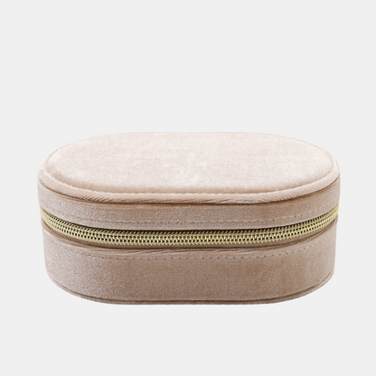 Sorrel Oval Jewellery Box - Beige