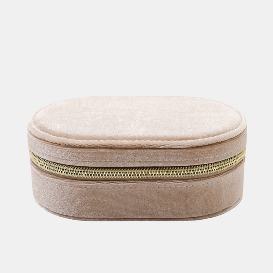 Sorrel Oval Jewellery Box - Beige