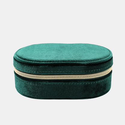Sorrel Oval Jewellery Box - Green