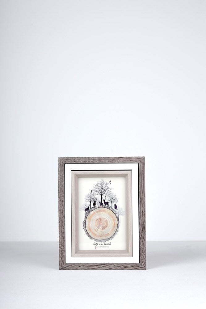 Photo Frame Three Wood S/3