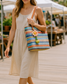 Poppy Tote Woven Bag - Multi